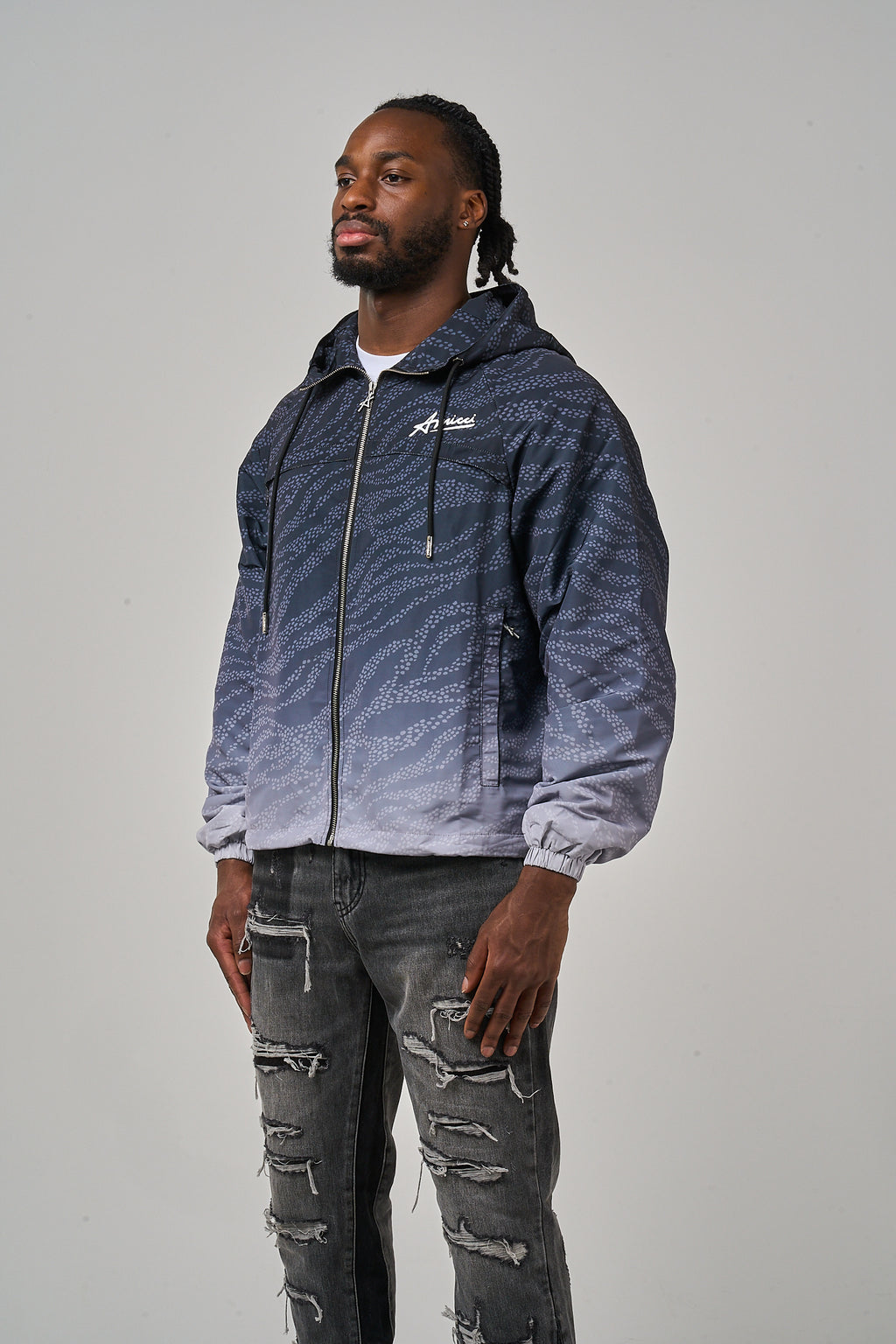 Luciano windjack zwart