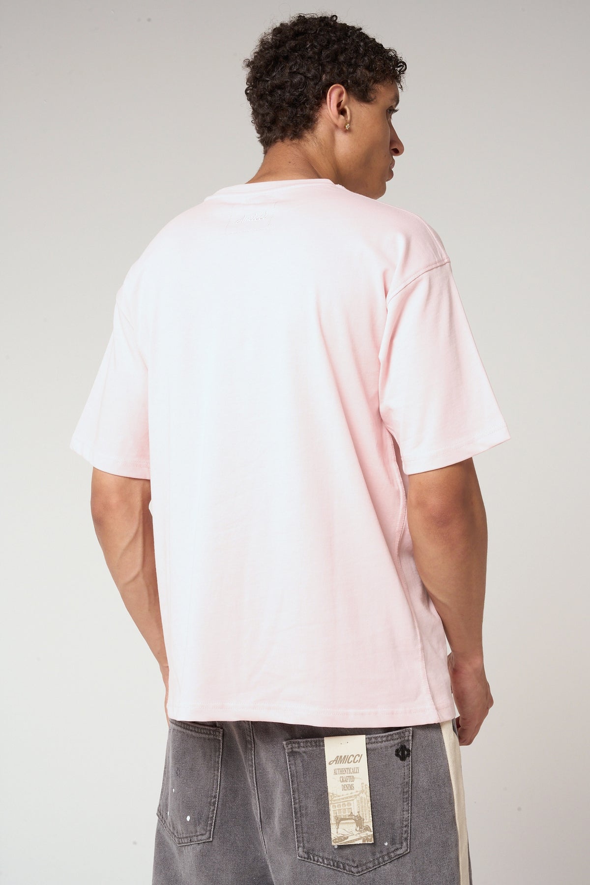 Karim Emblem Logo T Shirt Pink