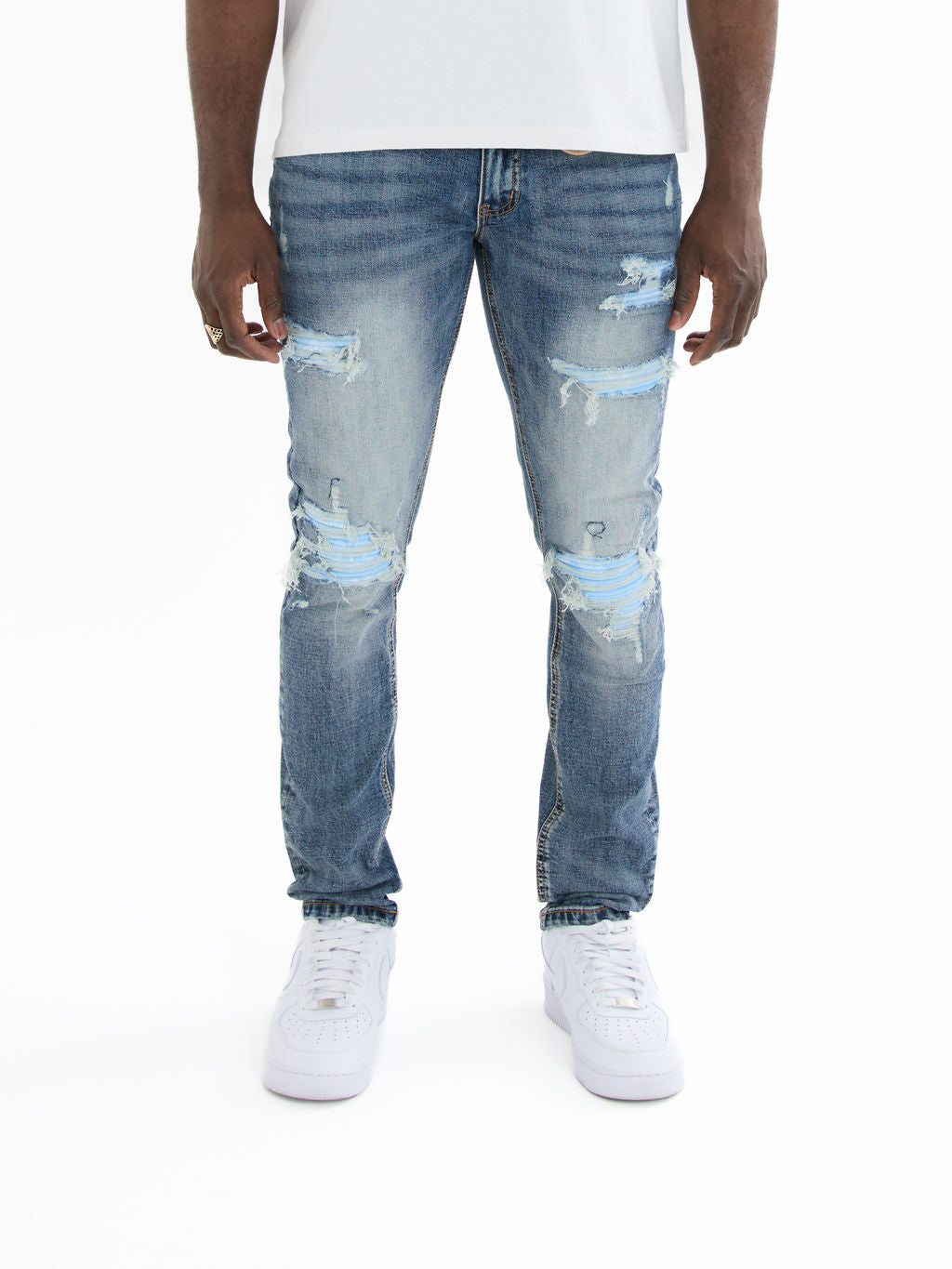 Arlow Blauwe Bandana Skinny Jeans