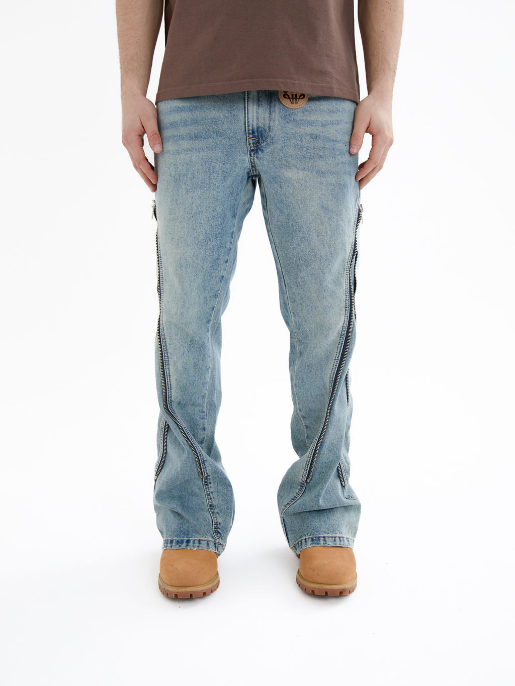 Jeans de campana con cremallera Lorient Azul