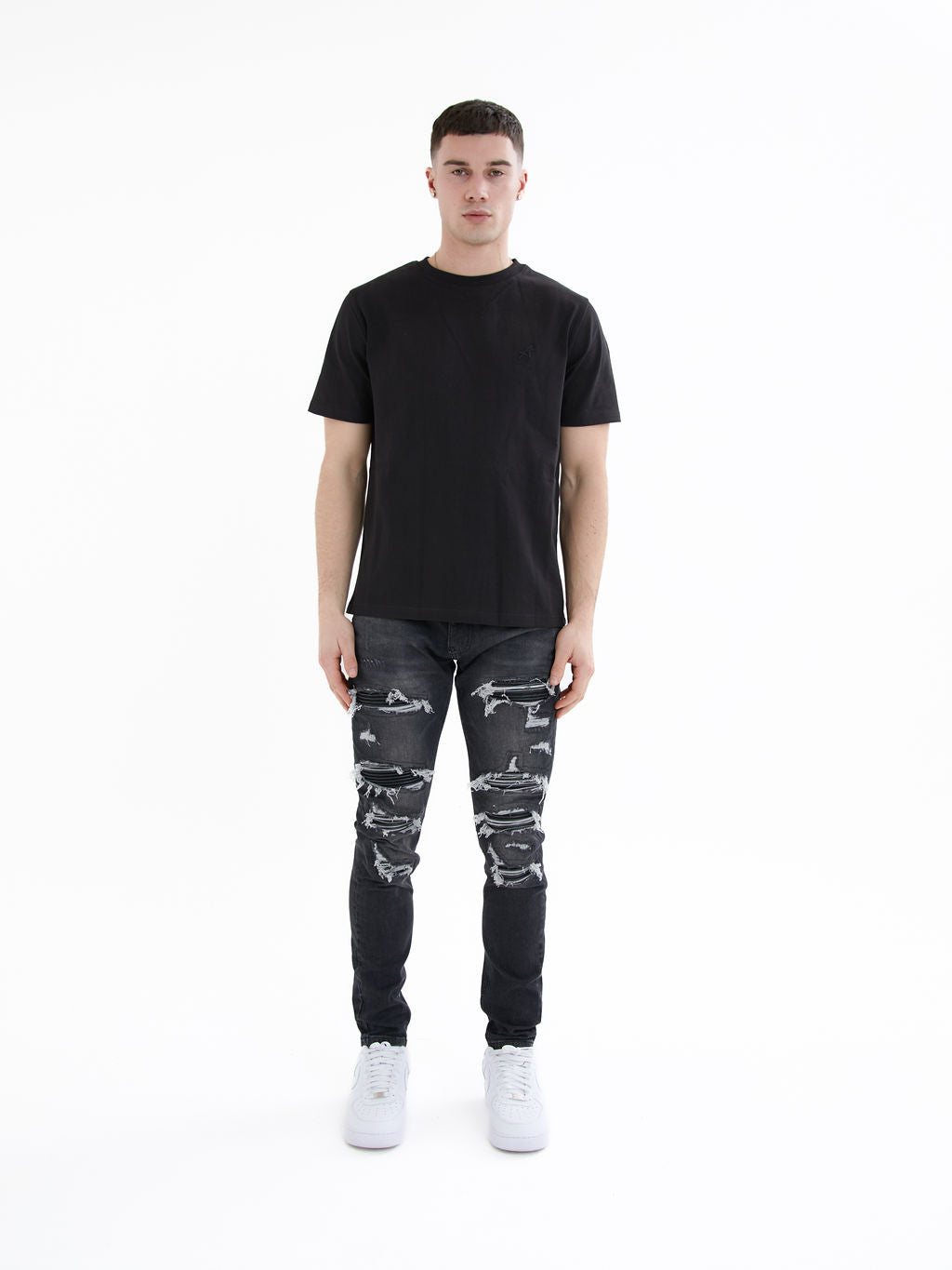 Diego Schwarze Skinny Jeans