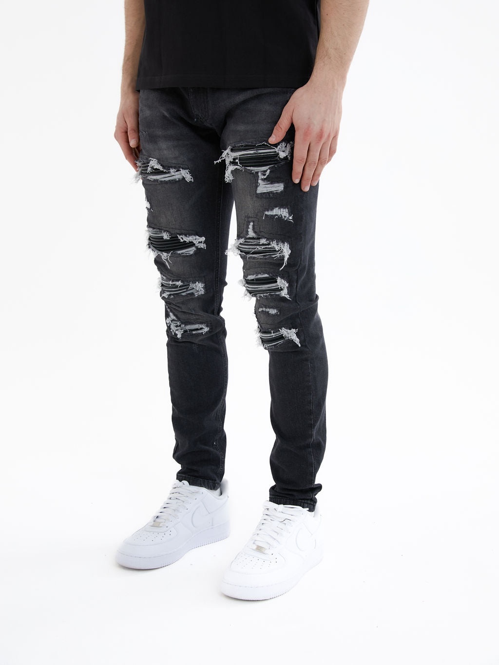 Diego Schwarze Skinny Jeans