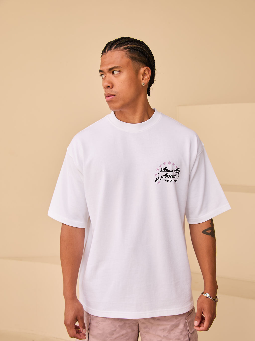 Hasten Graphic T Shirt White