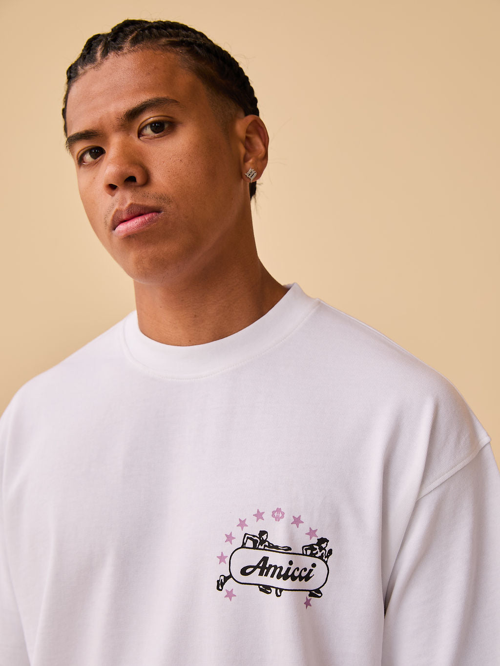 Hasten Grafisch T-shirt Wit