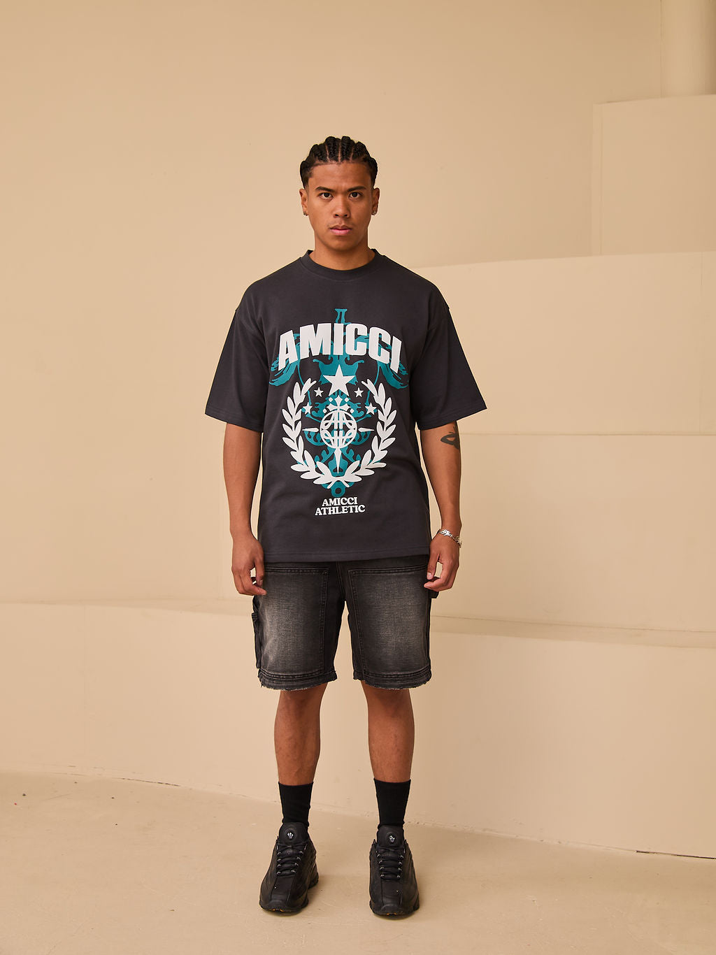 Parade Grafisch T-shirt Zwart