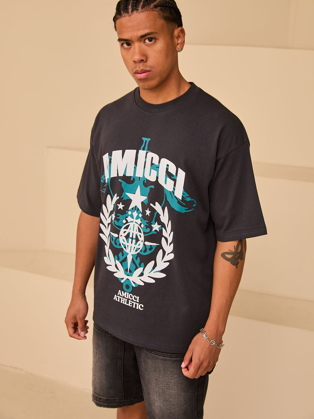 Parade Grafisch T-shirt Zwart