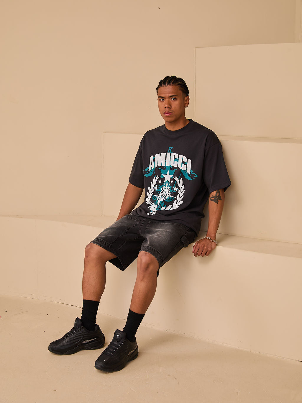 Parade Grafisch T-shirt Zwart