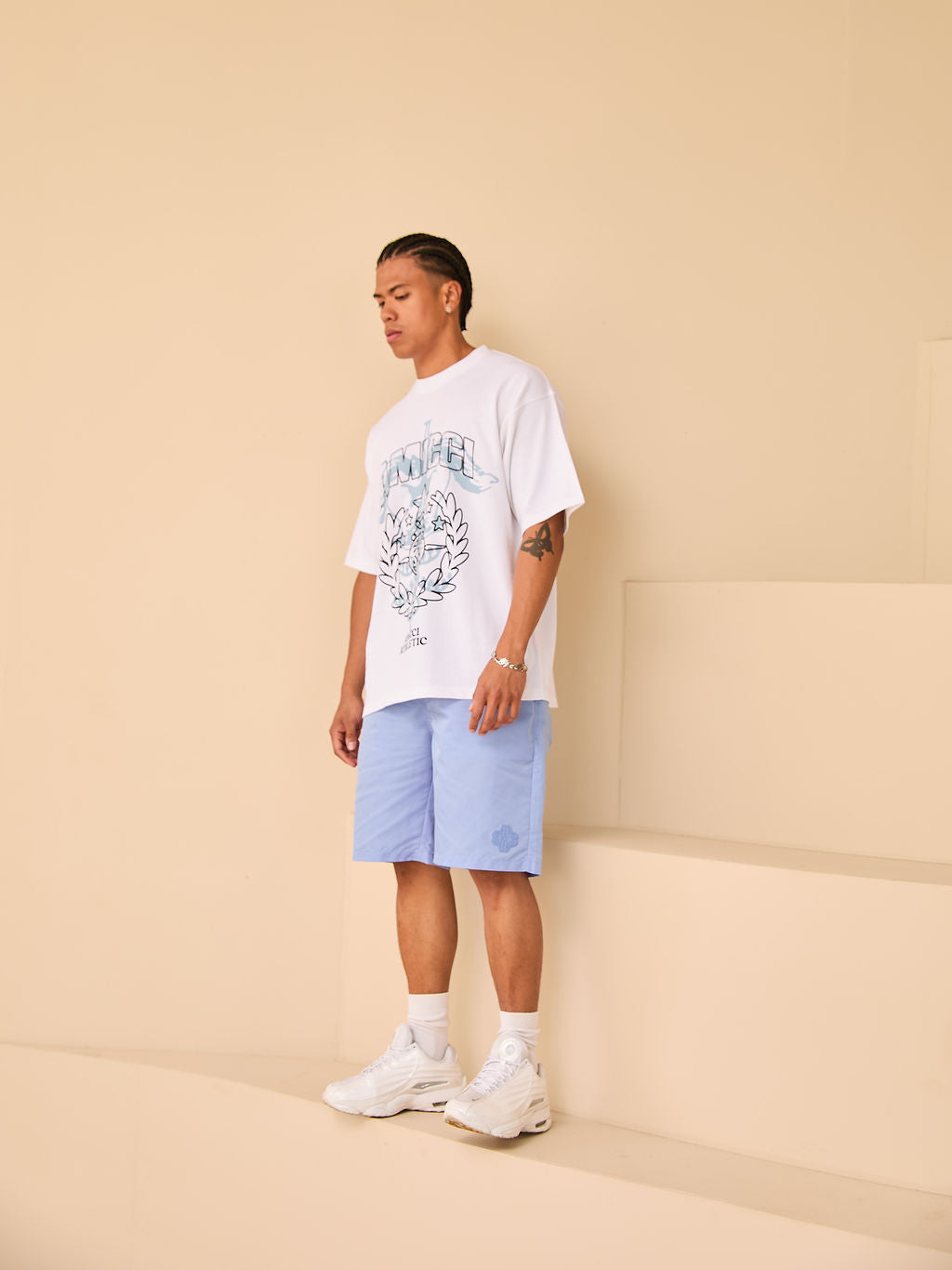 Parade T-shirt met blauwe opdruk