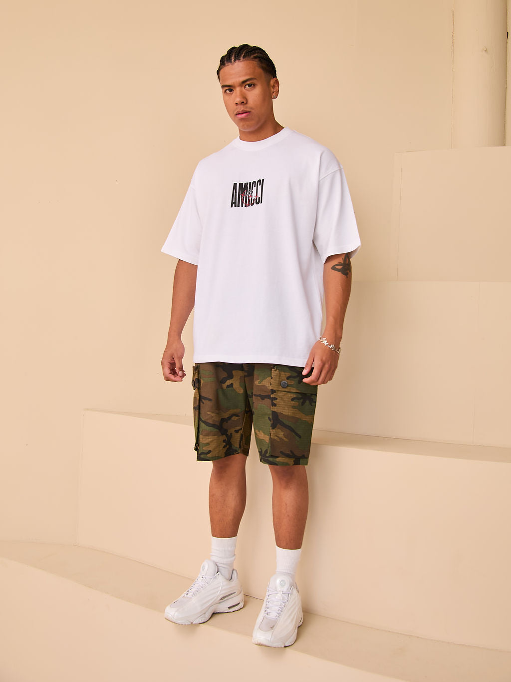 Sniper Graphic T Shirt White