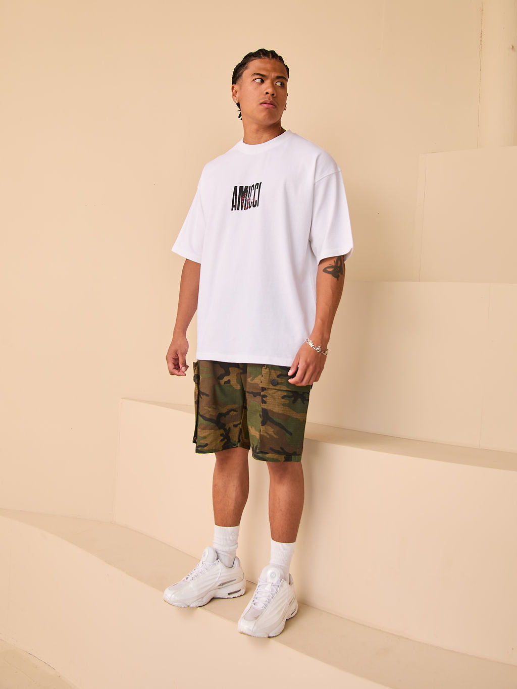 Sniper Graphic T Shirt White