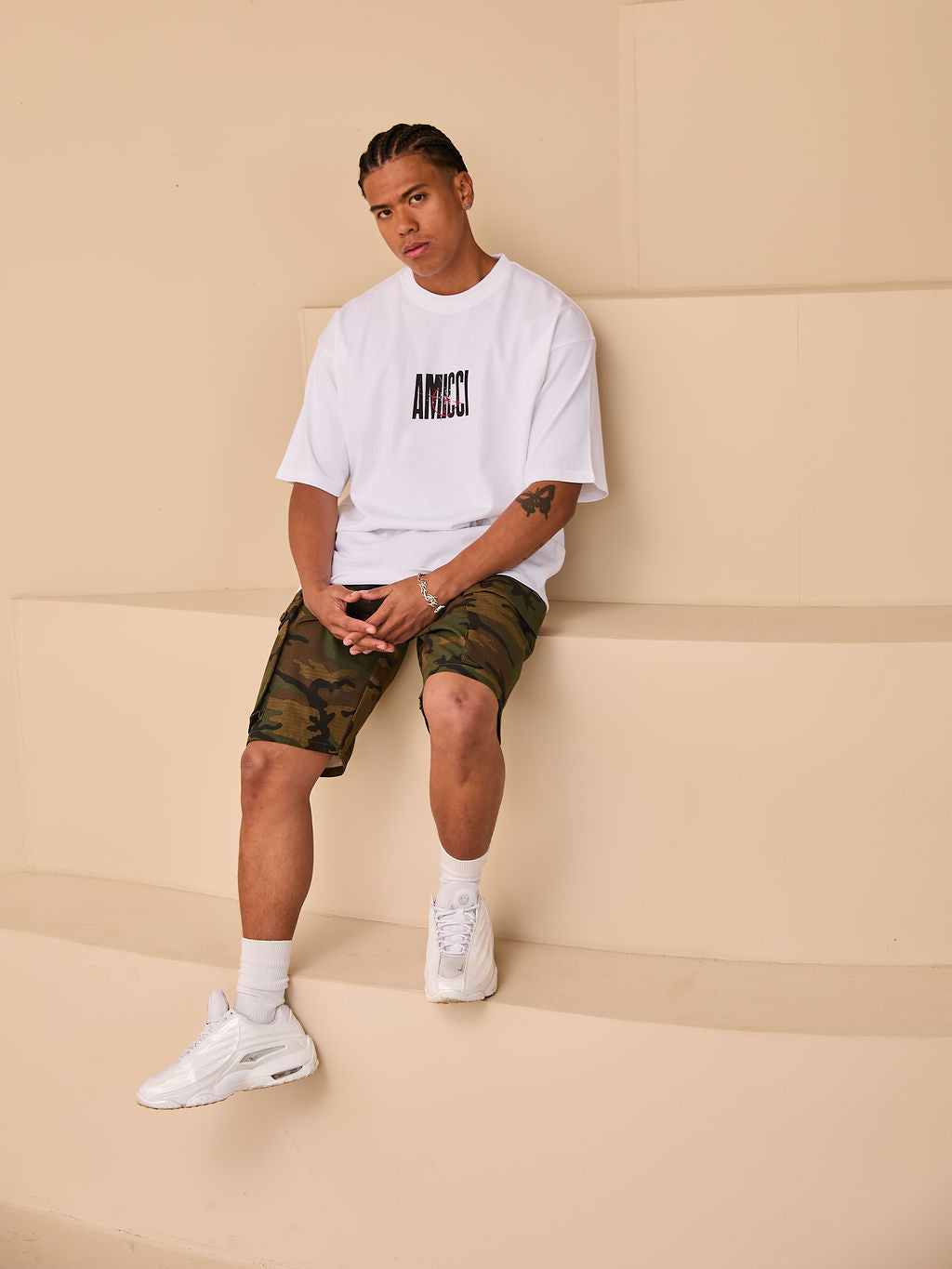 Sniper Graphic T Shirt White