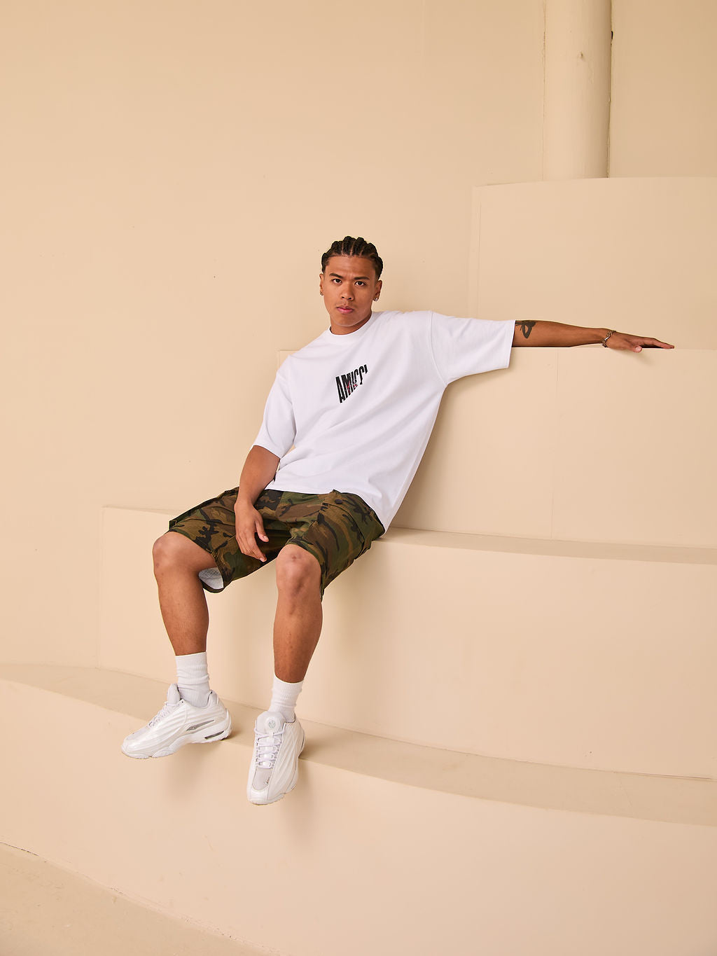 Sniper Graphic T Shirt White