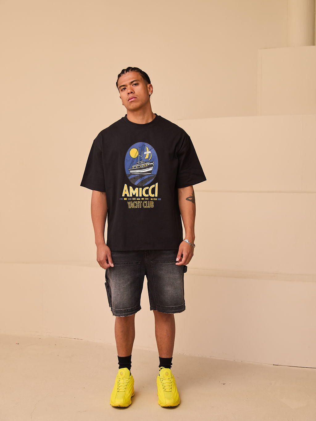 Bayle Oversized T-Shirt Schwarz