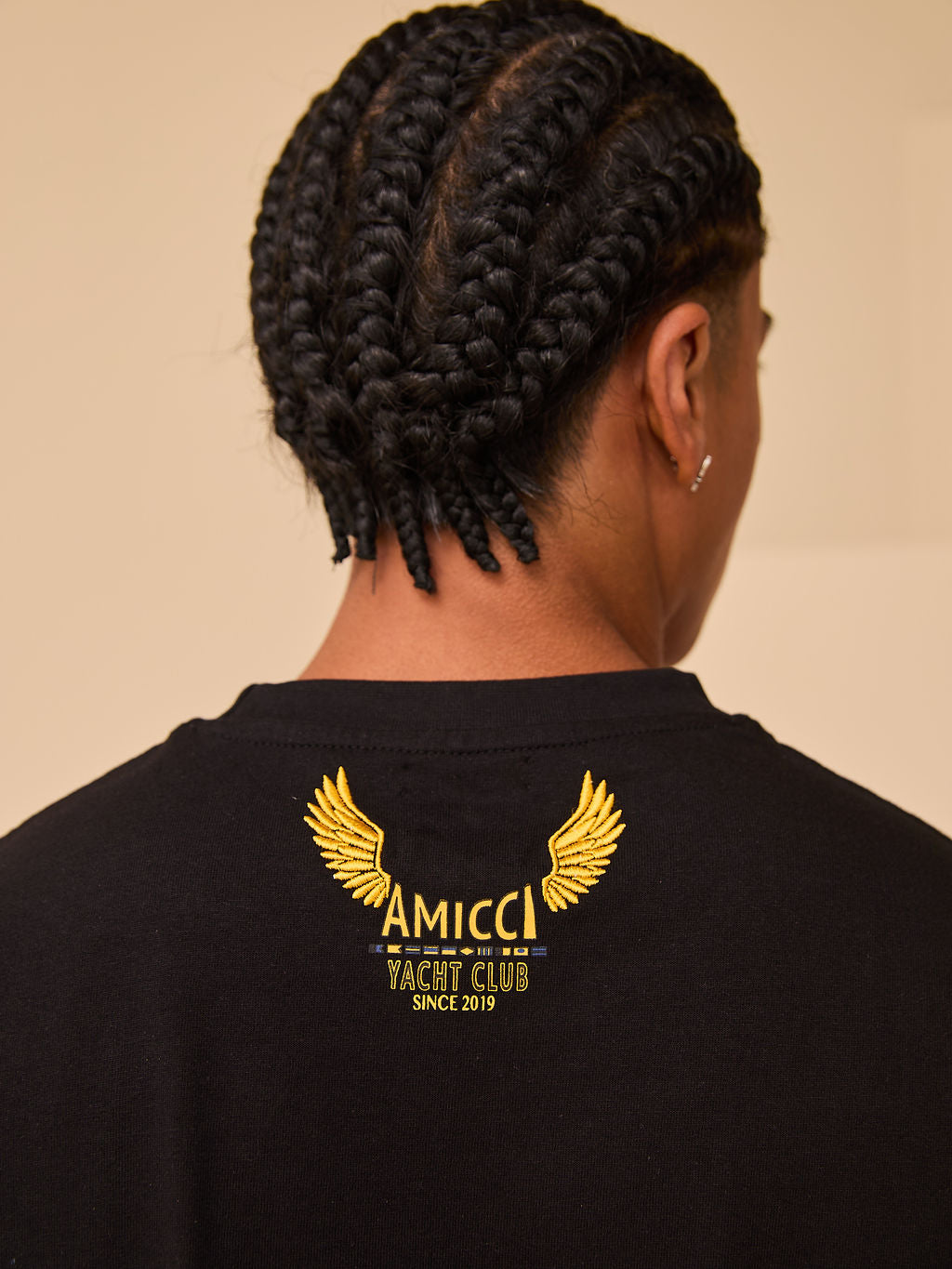 Bayle Graphic Oversized T-Shirt Zwart