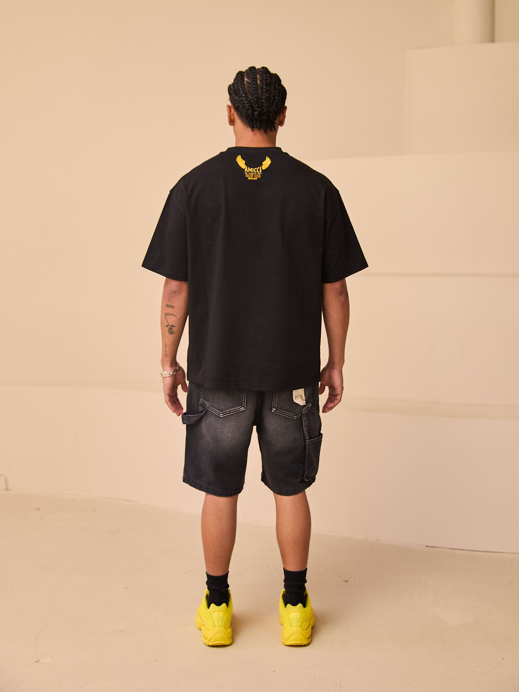 Bayle Graphic Oversized T-Shirt Zwart