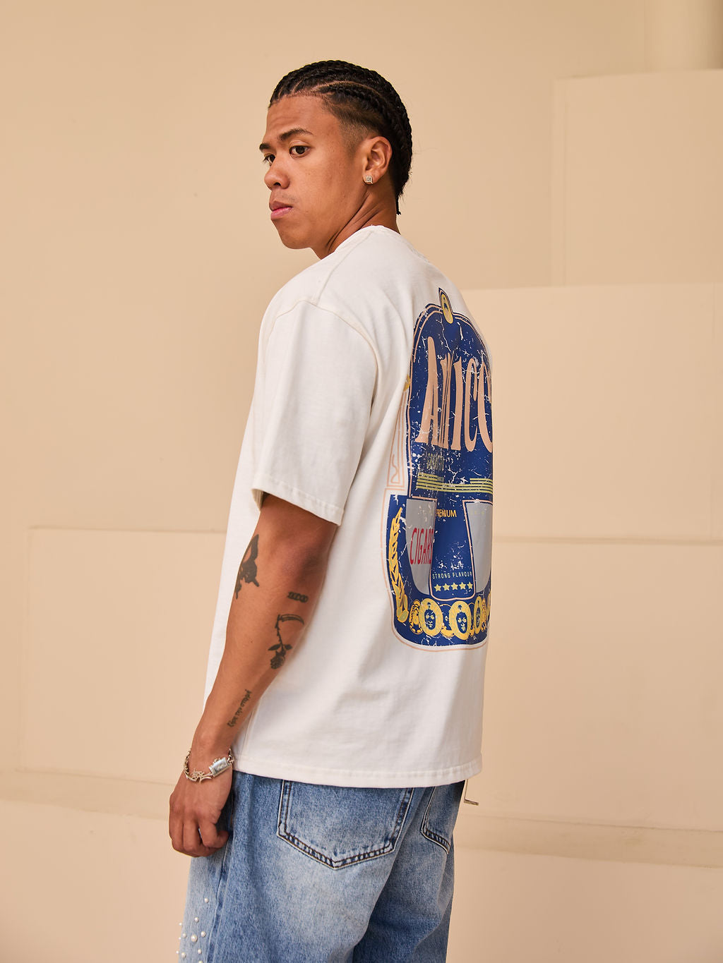 Bulnes Graphic Oversized T-Shirt Wit