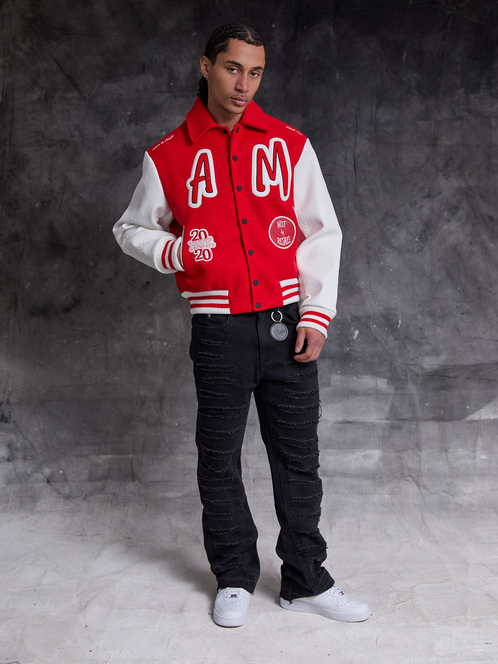 Rouge Varsity-Jacke