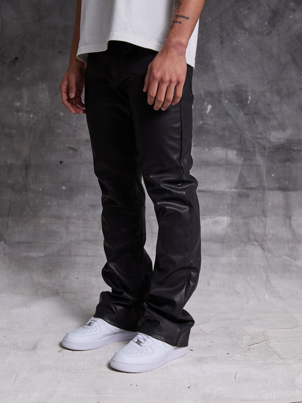 Dario Zwarte Leren Broek