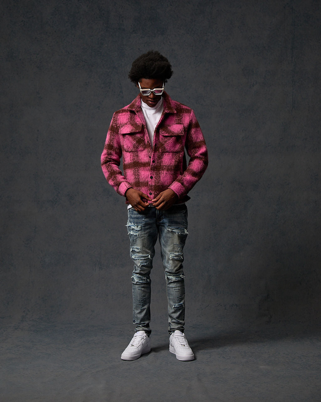 Camisa Rosa Mohair Gennaro