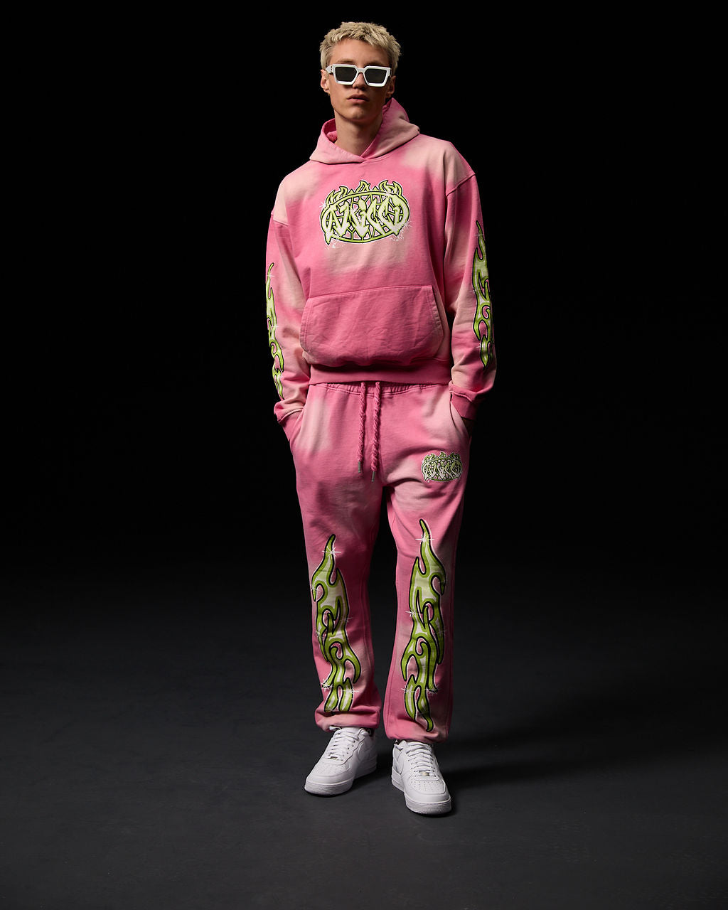 Paola Grafische Hoodie Roze