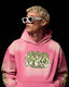 Paola Grafik Hoodie Pink