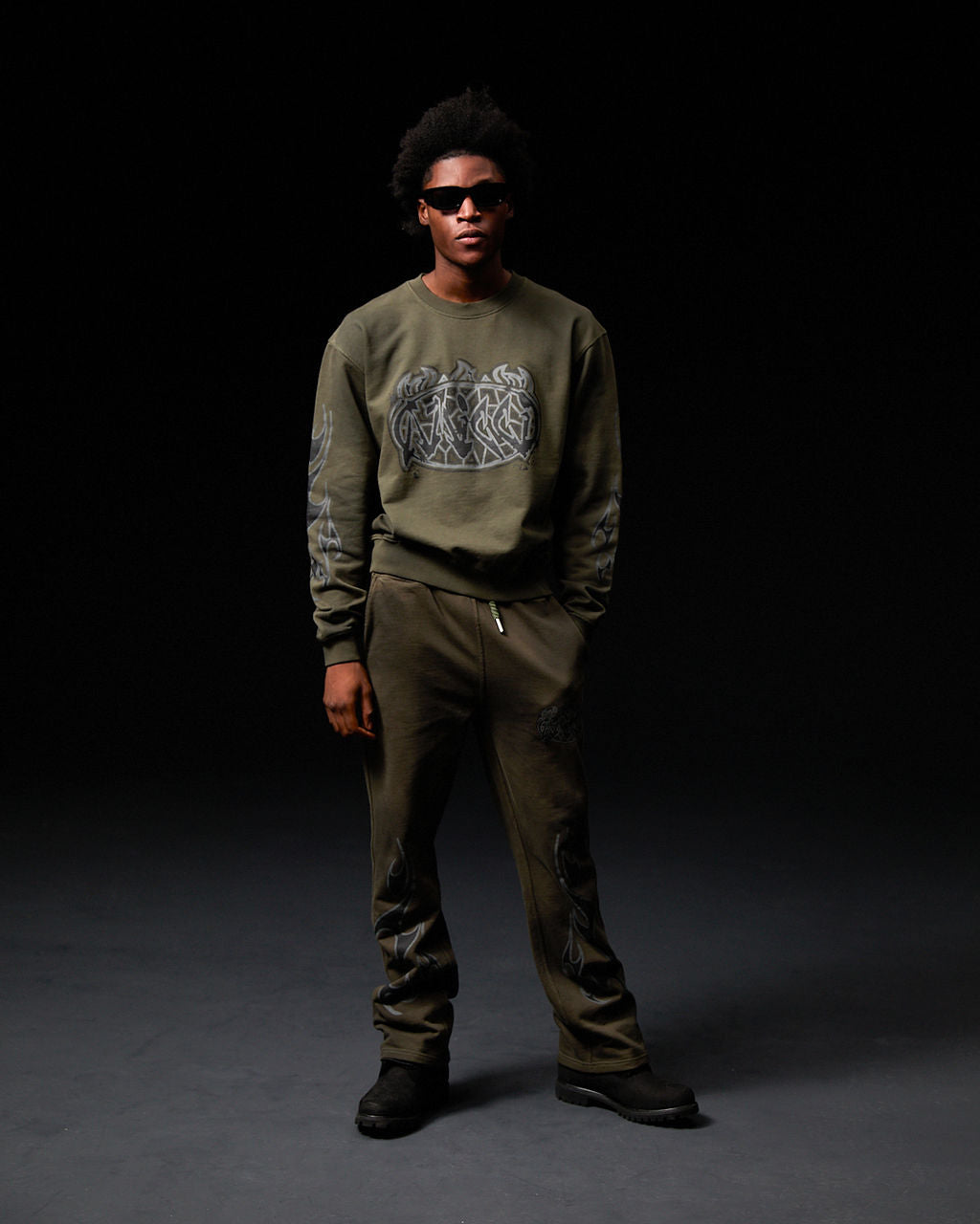 Honova Graphic Crewneck Vert