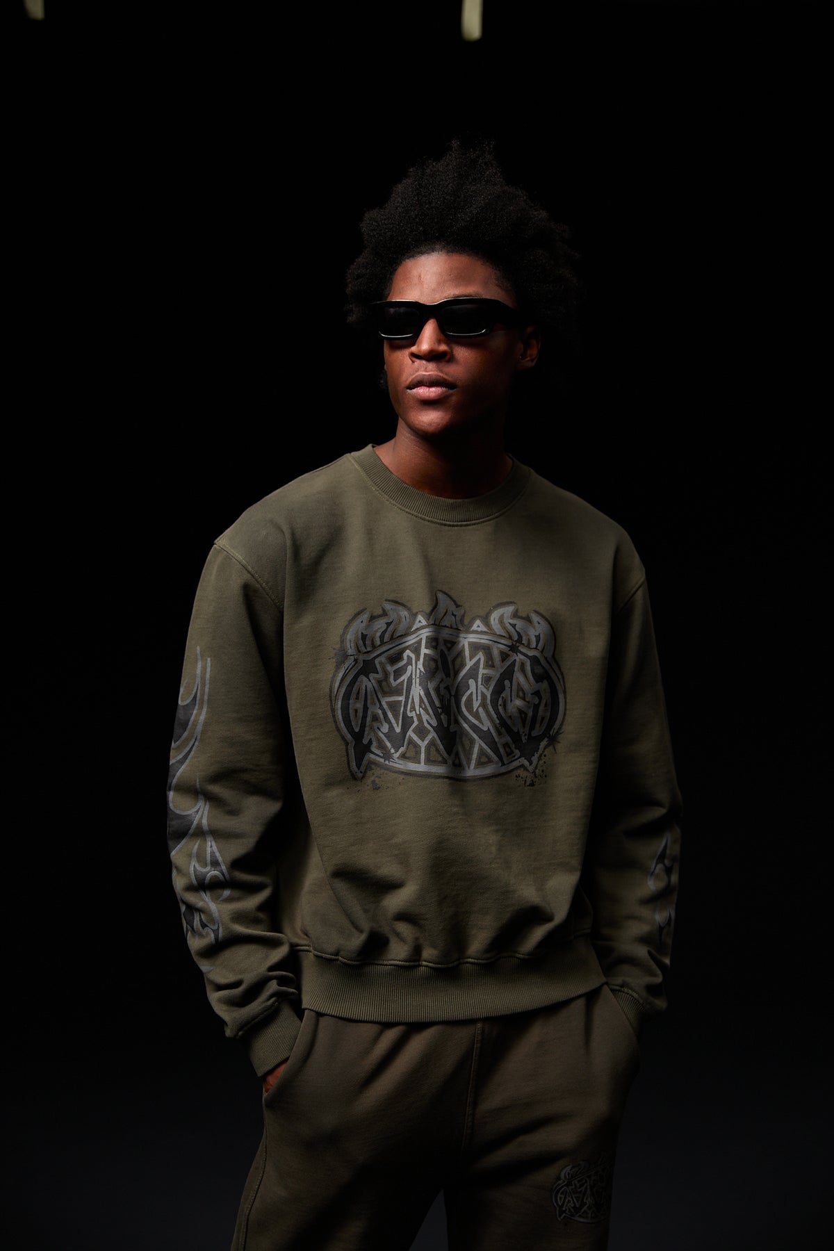 Honova Graphic Crewneck Vert