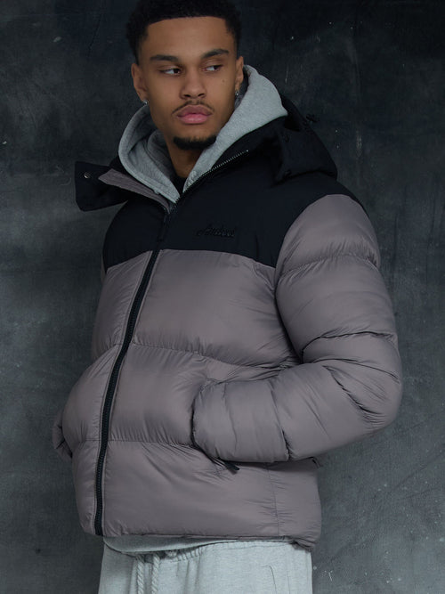 Bellezza Puffer-Jacke Grau
