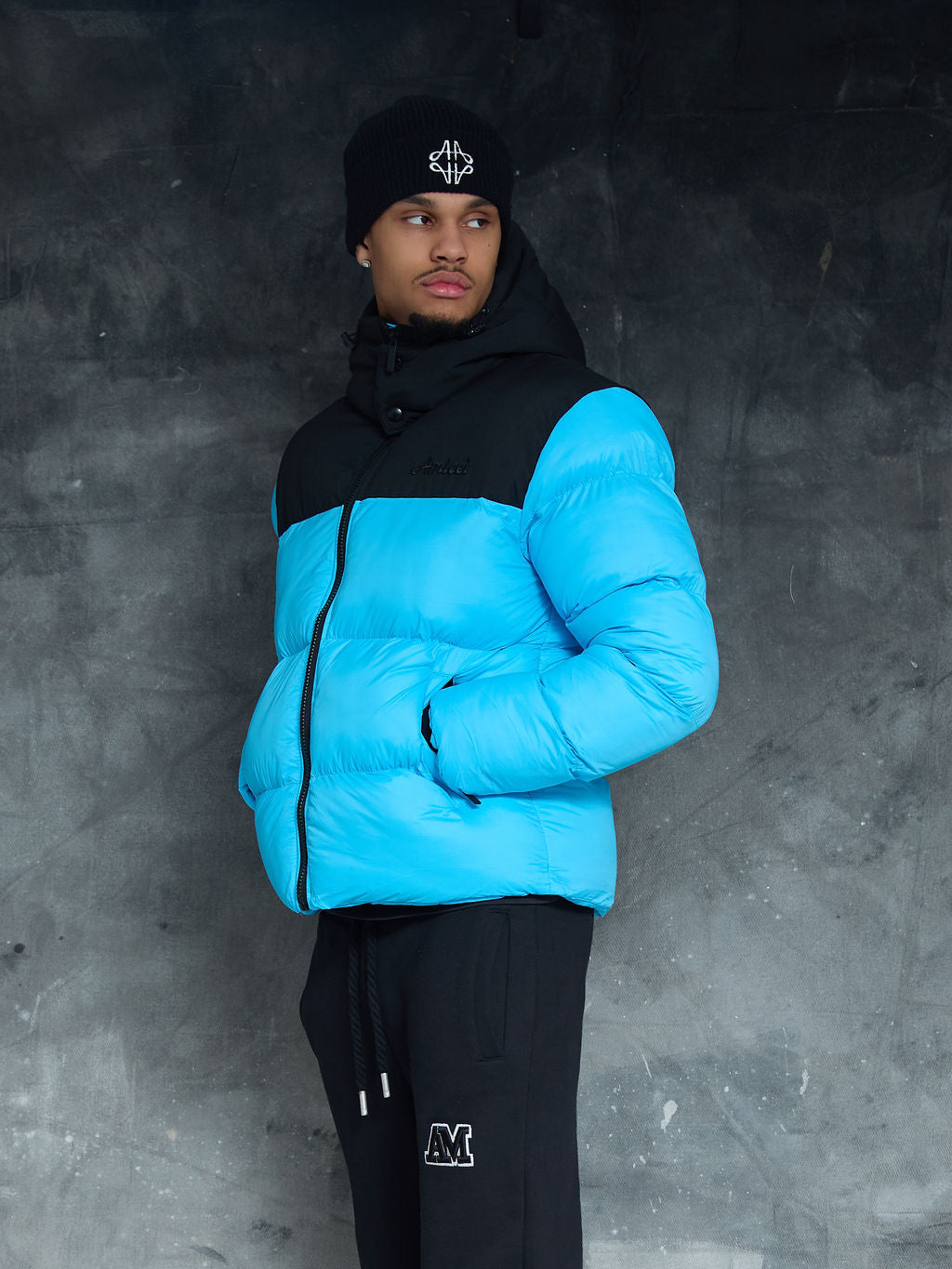 Bellezza Blaue Pufferjacke