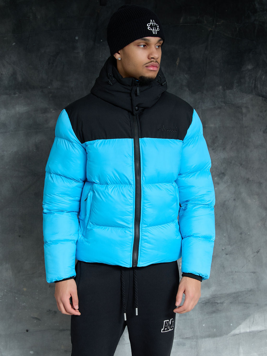 Bellezza Blaue Pufferjacke