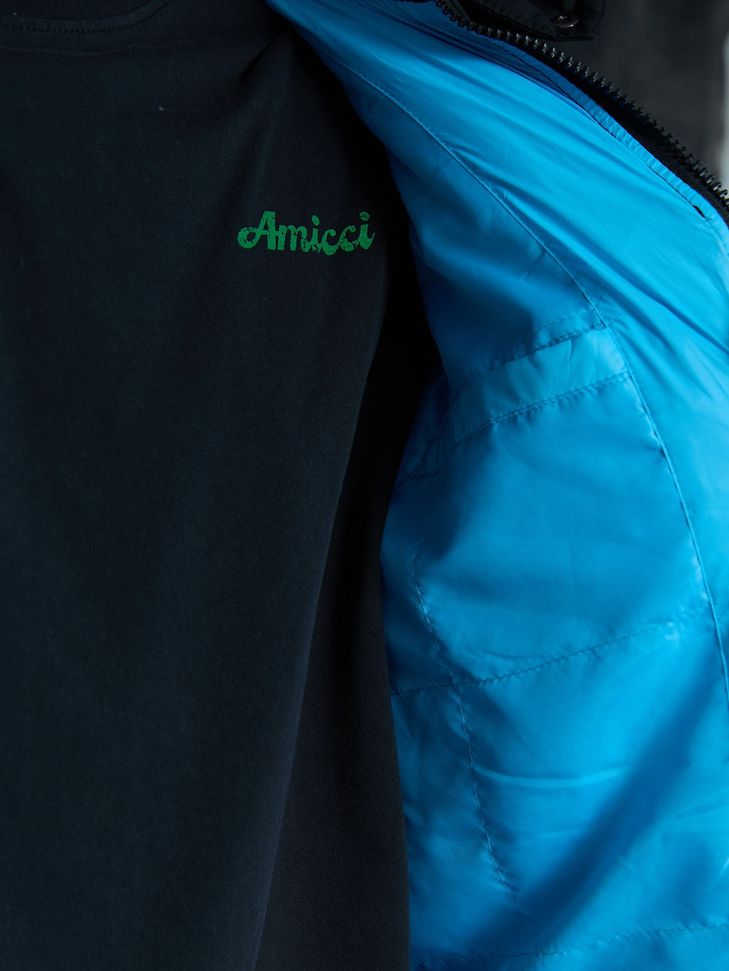 Bellezza Blaue Pufferjacke