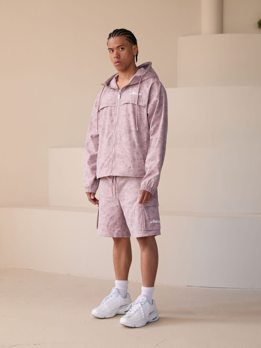 Almeria Patroon Windbreaker Jas Roze