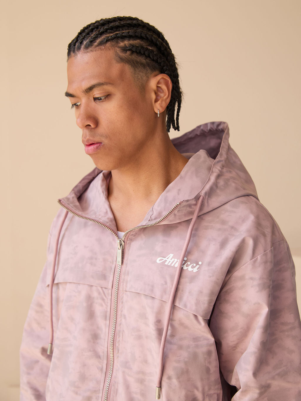 Almeria Patroon Windbreaker Jas Roze