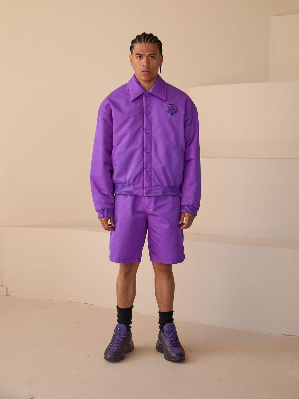 Veste Bomber à Col Laredo Violet