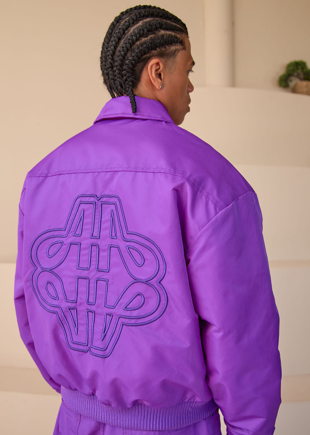 Veste Bomber à Col Laredo Violet