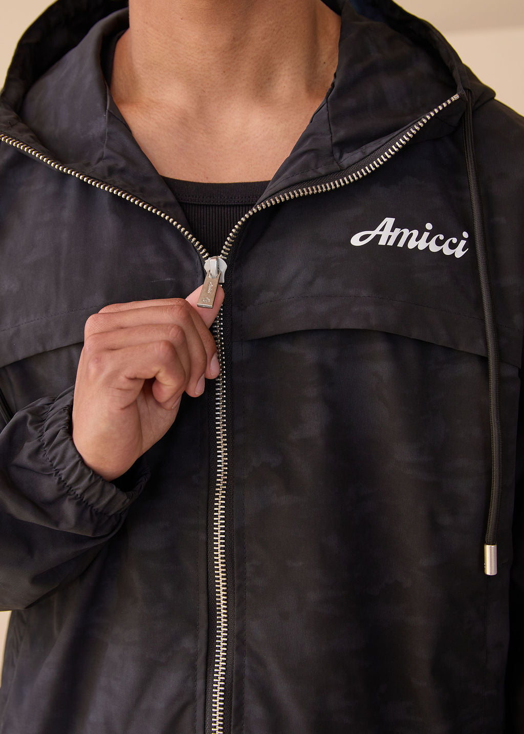 Almeria Windbreaker Set Black