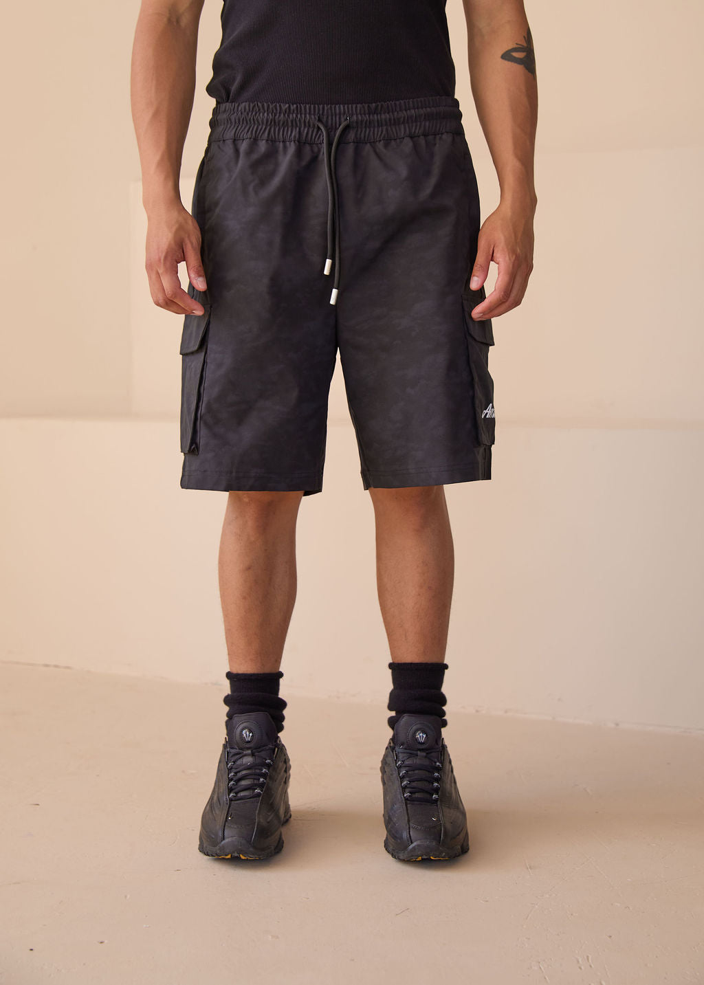 Almeria Patroon Shorts Zwart