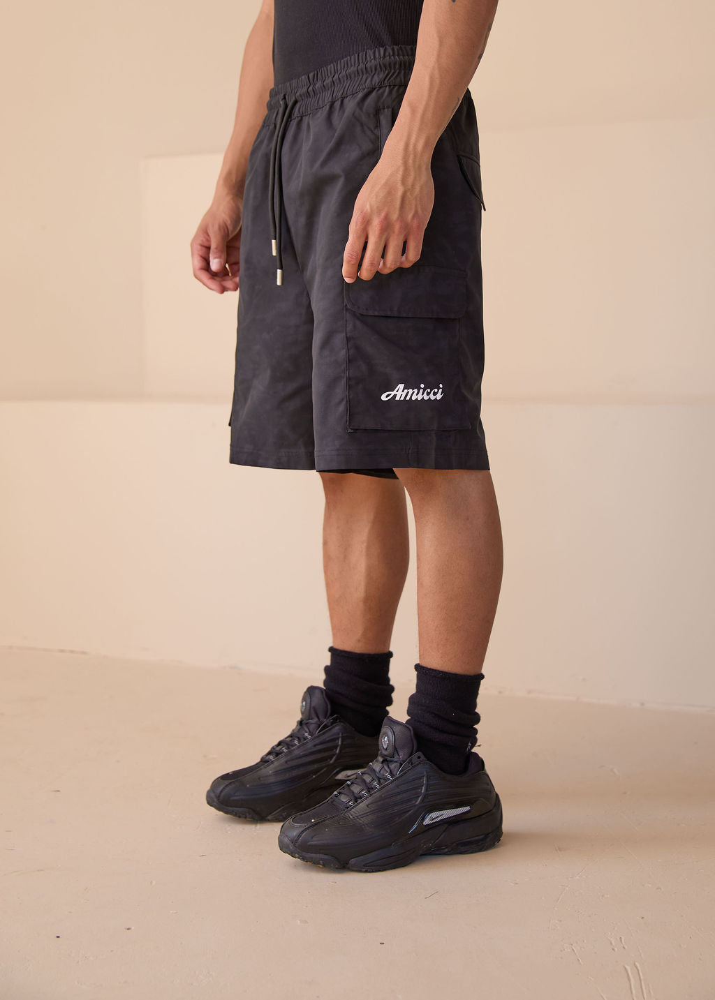 Almeria Patroon Shorts Zwart