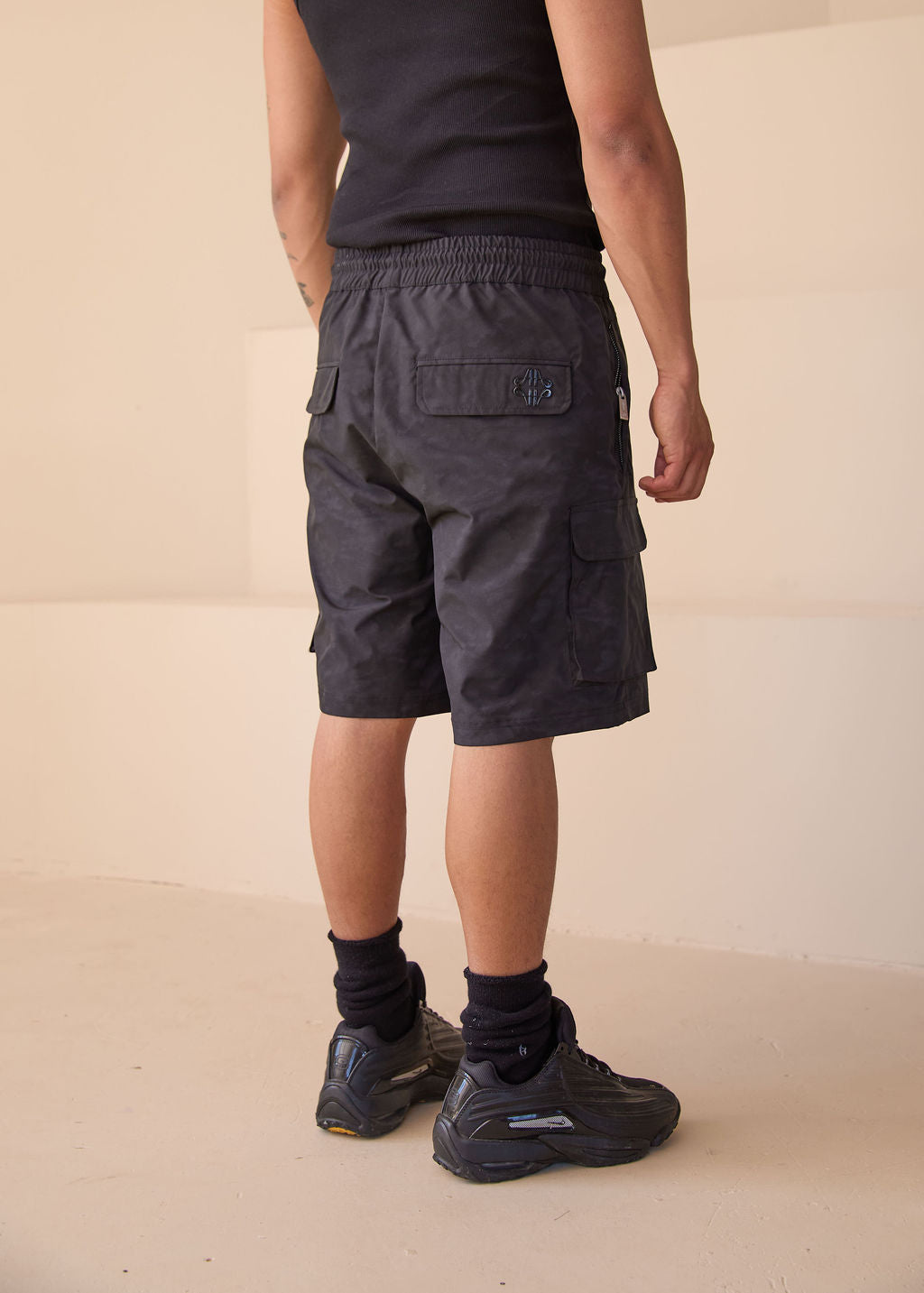 Almeria Patroon Shorts Zwart