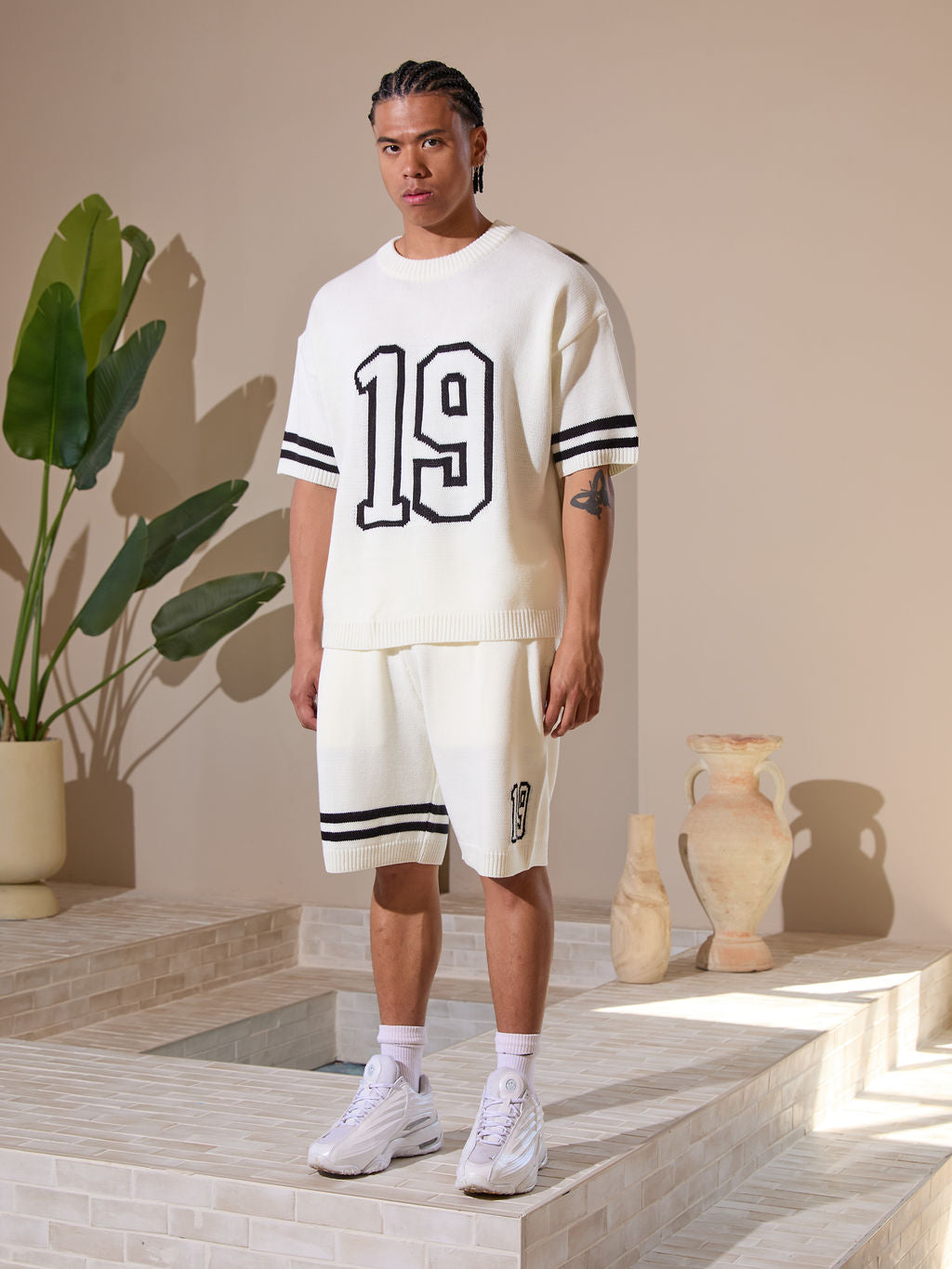 Nantes Knitted Shorts White