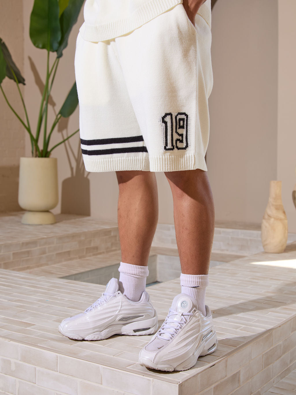 Nantes Knitted Shorts White