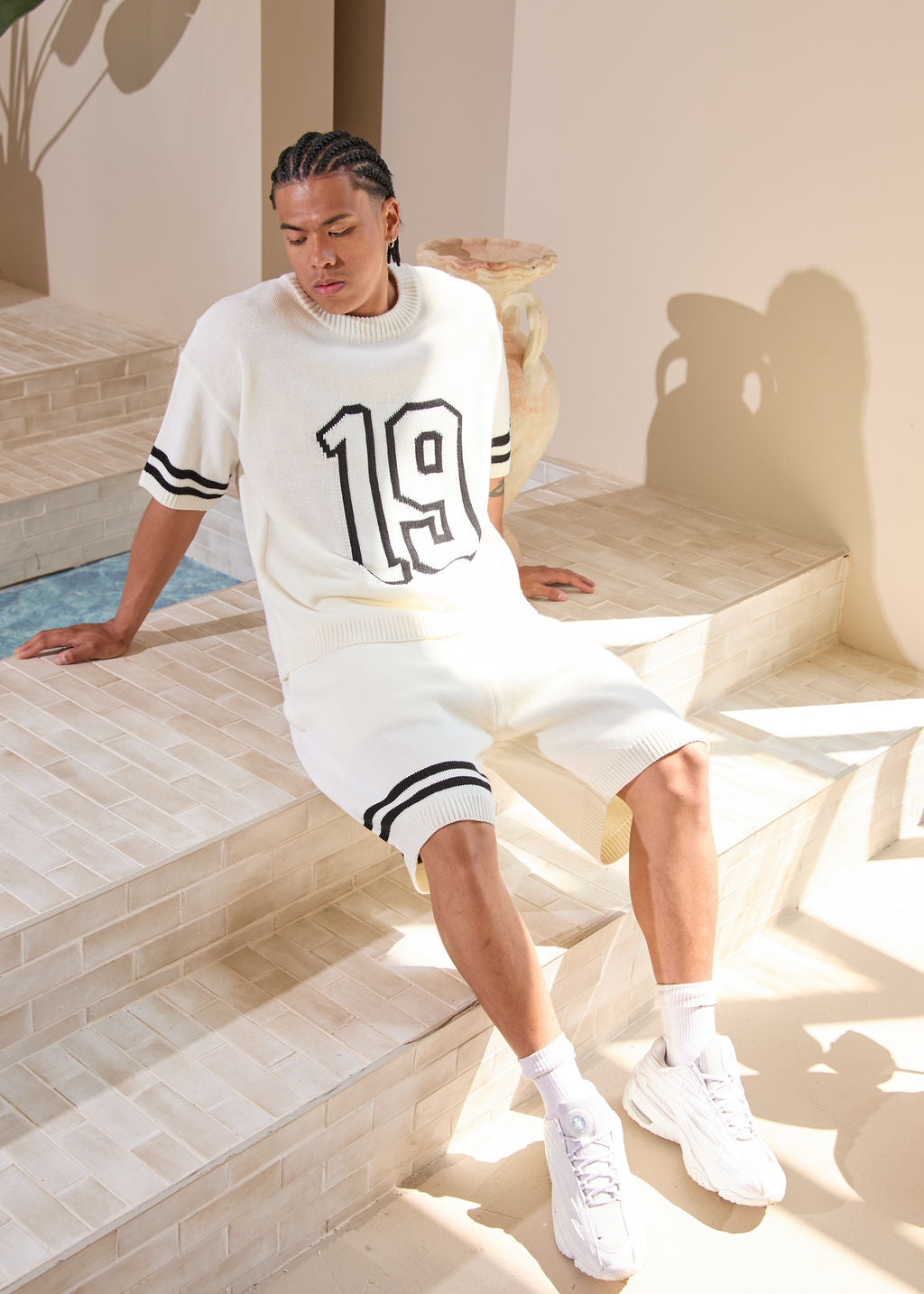 Nantes Knitted Shorts White