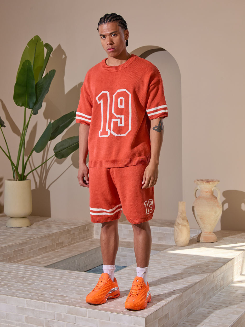 Nantes Knitted Set Orange