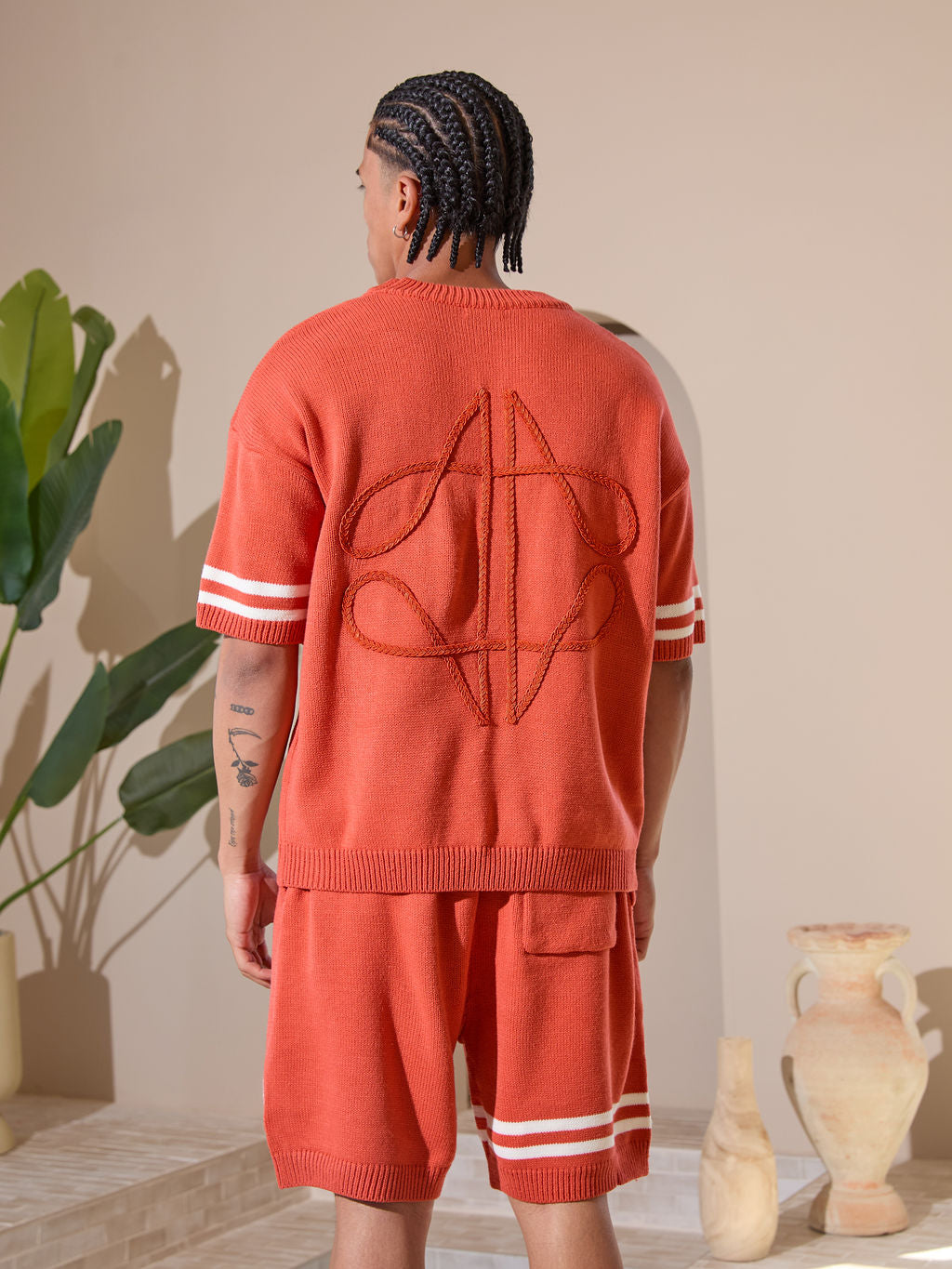 Nantes Gebreide Jersey Korte Broek Oranje