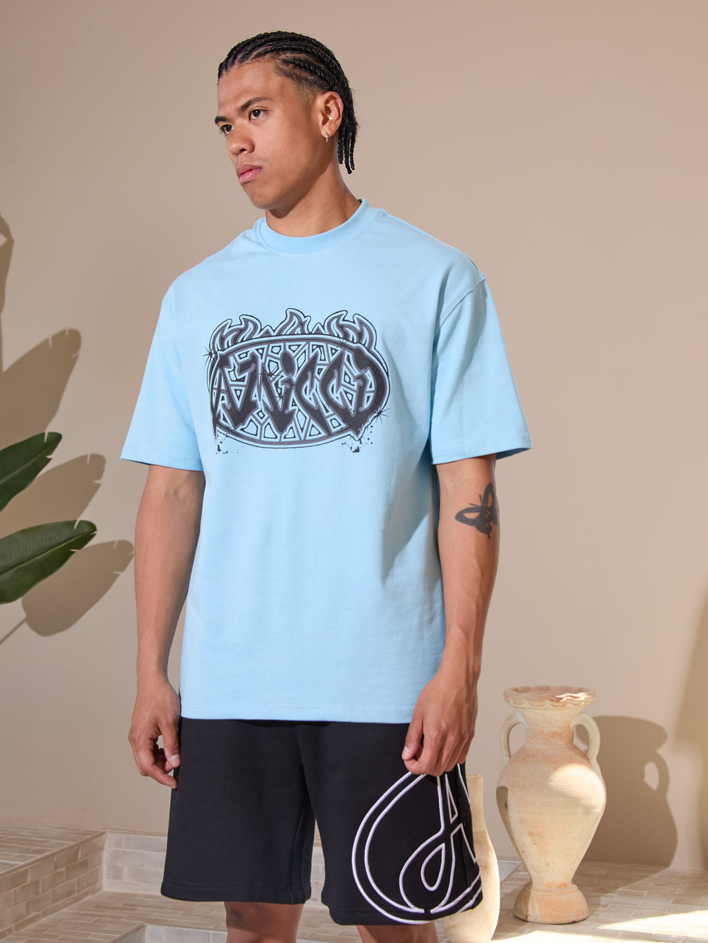 T-shirt graphique Vallea Noir