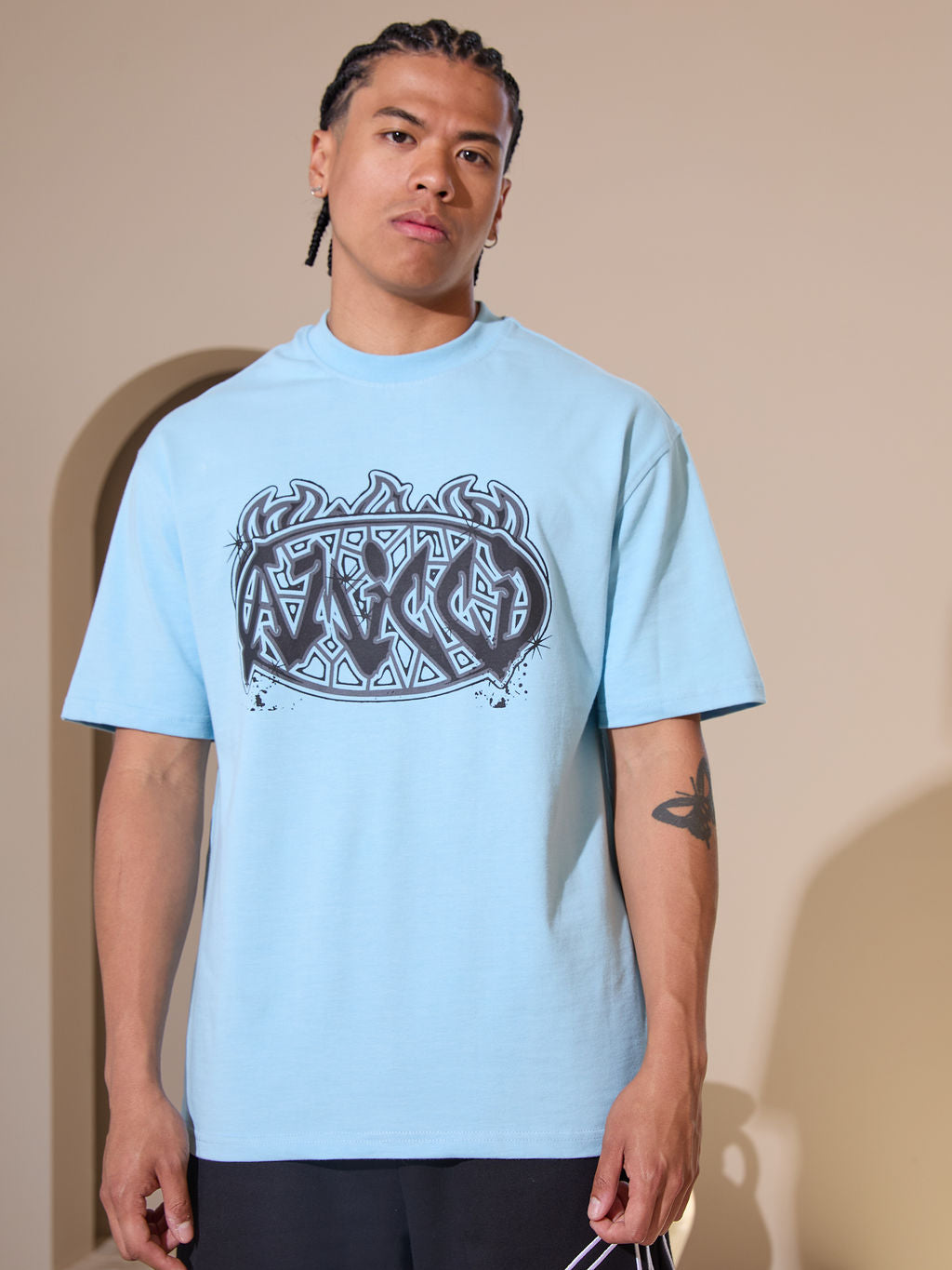 Vallea Graphic T-Shirt Zwart