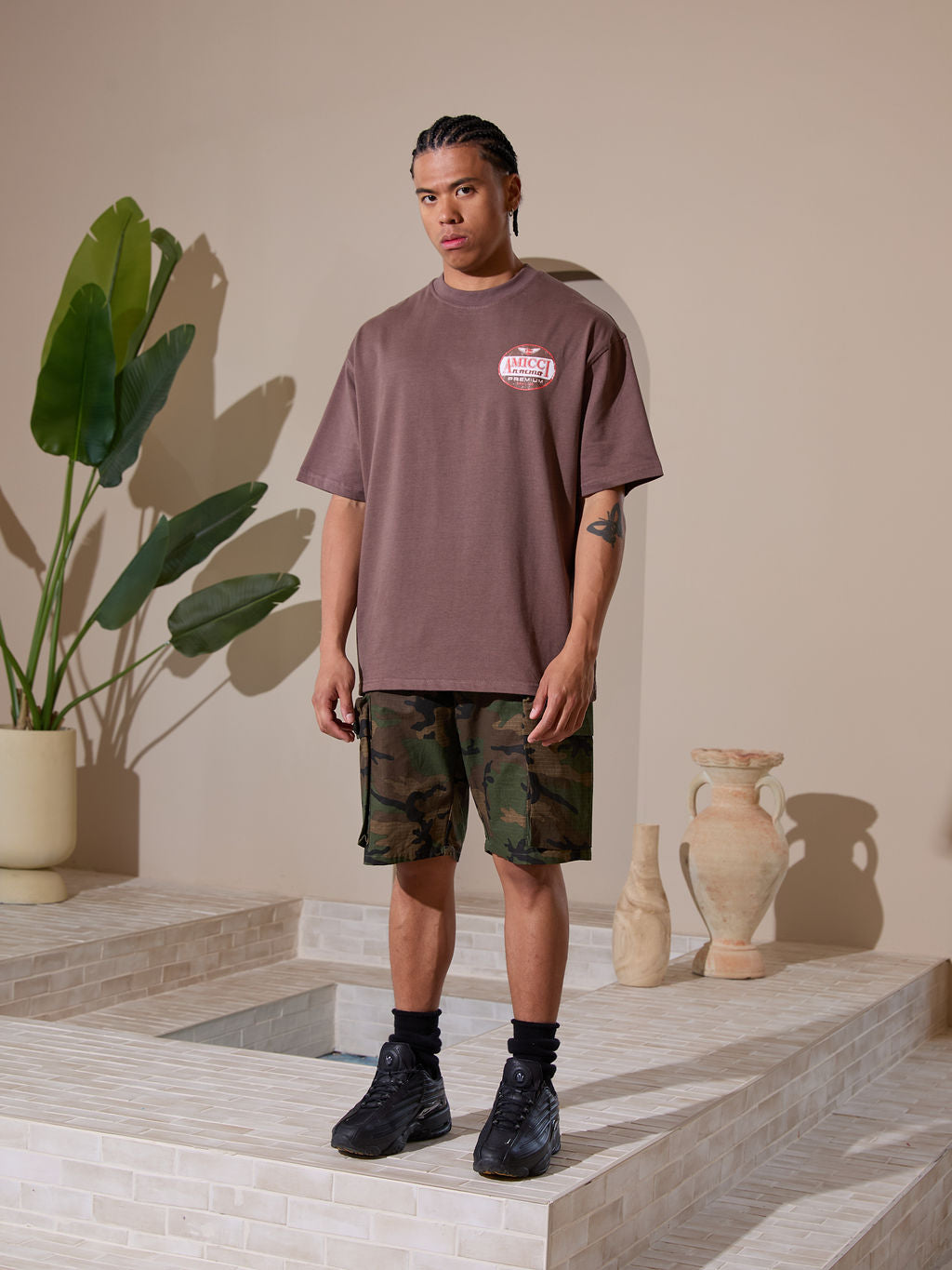 Tabor Cargo Camo Shorts