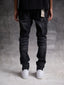 Rocco Heavy Ripped Sorte Skinny Jeans