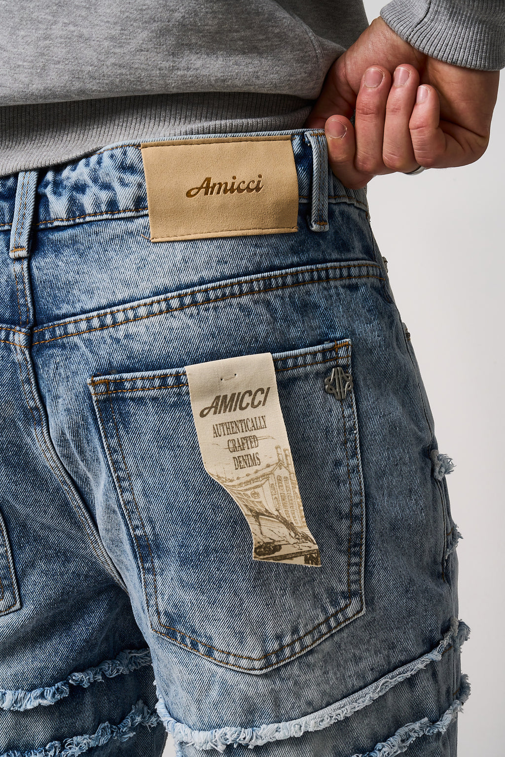 Caspian Stacked Jean Blue