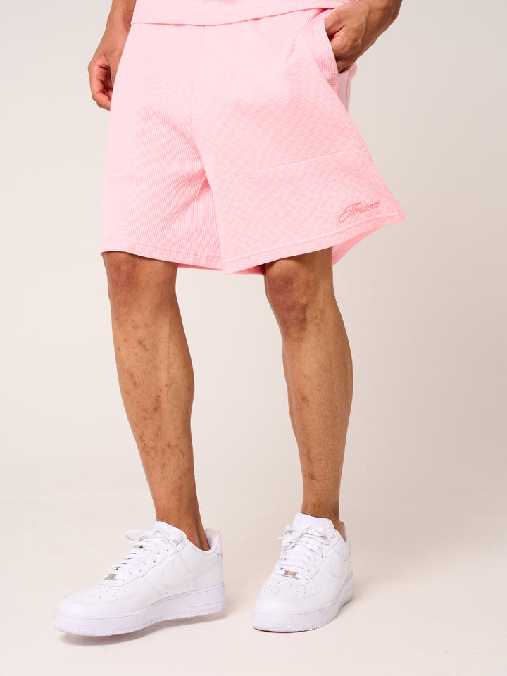 Tempest Waffle Knit Shorts Pink